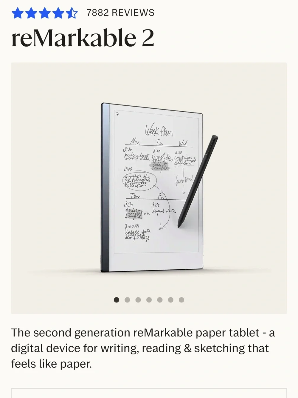 reMarkable 2 with Marker Plus and Folio Leather Cover